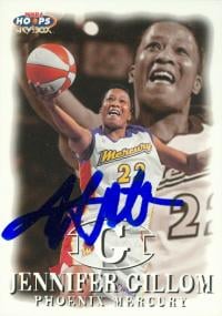 Jennifer Gillom autographed Basketball Card (Phoenix Mercury- WNBA) 1999 Skybox No.95