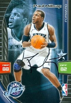 Paul Millsap autographed Basketball Card (Utah Jazz) 2009 Panini Adrenalyn