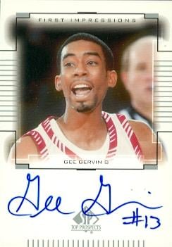 Gee Gervin autographed Basketball Card (Houston) 2000 Upper Deck First Impressions No.GG Rookie