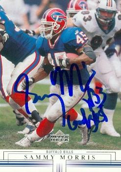 Sammy Morris autographed Football Card (Buffalo Bills) 2001 Upper Deck No.19