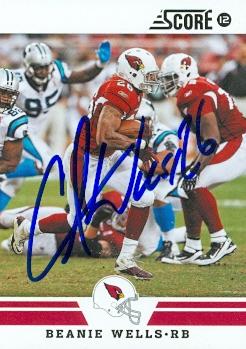 Beanie Wells autographed Football Card (Arizona Cardinals) 2012 Score No.71