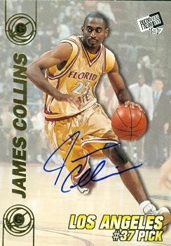 James Collins autographed Basketball Card (Florida State) 1997 Press Pass Rookie