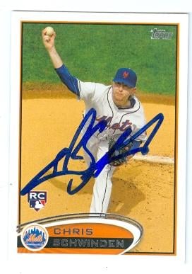 Chris Schwinden autographed baseball card (New York Mets) 2012 Topps No.325