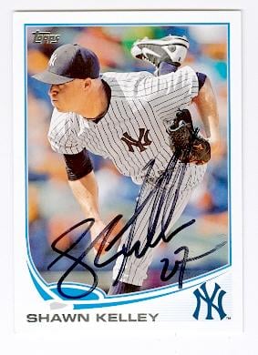 Shawn Kelly autographed baseball card (New York Yankees) 2013 Topps No.US151