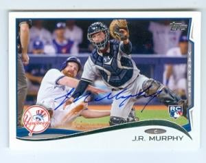 JR Murphy autographed baseball card (New York Yankees) 2014 Topps No.231 Rookie Card