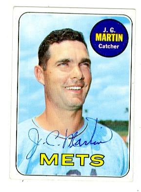 J.C. Martin autographed baseball card (New York Mets) 1969 Topps No.112
