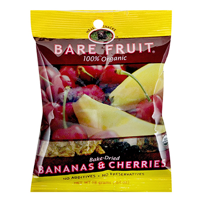 UPC 013971000108 product image for Bare Fruit 100% Organic Bake-Dried Bananas & Cherries 0.64-Ounce Pouches (Pack o | upcitemdb.com