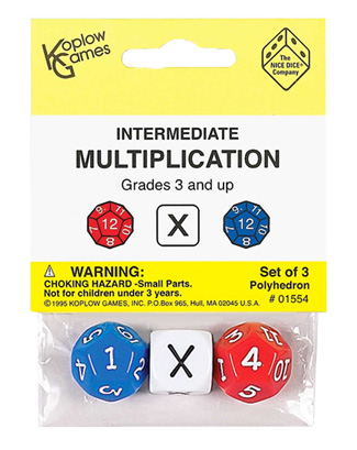 Intermediate Multiplication Dice 3pk
