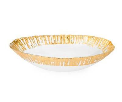 Classic Touch Décor Cbd625 11 In. Scalloped Bowl With Gold Artwork