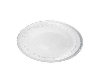 Classic Touch Décor Cp321s 8 In. Plates With Silver, Set Of 4