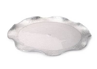 9 In. Wavy Plates With Silver, Set Of 4