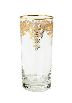Classic Touch Décor Cwg310 Tumblers With 24k Gold Artwork, Set Of 6
