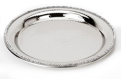 Classic Touch Décor Sdp740 Round Tray With Stones