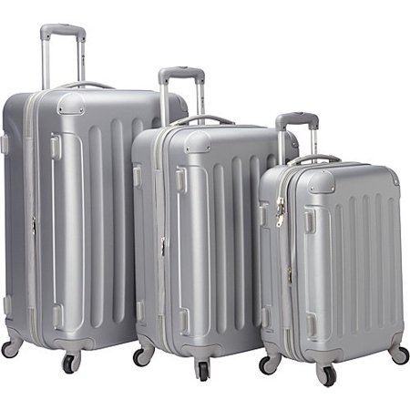 A723-3-sr 3 Piece Abs Luggage Set - Silver