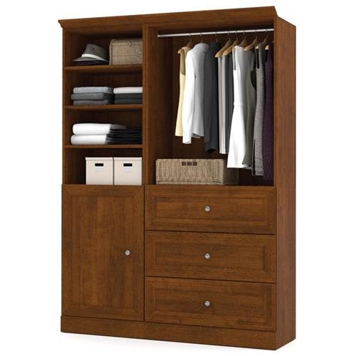 Bestar 40874-63 Versatile Classic Kit With Shelf And Cabinet Storage Tuscany Brown