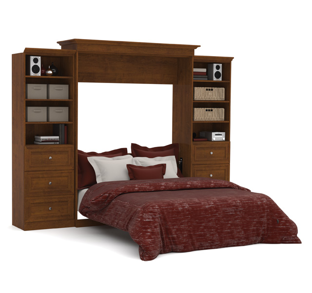 Bestar 40883-63 Versatile 115 In. Queen Wall Bed Kit In Tuscany Brown