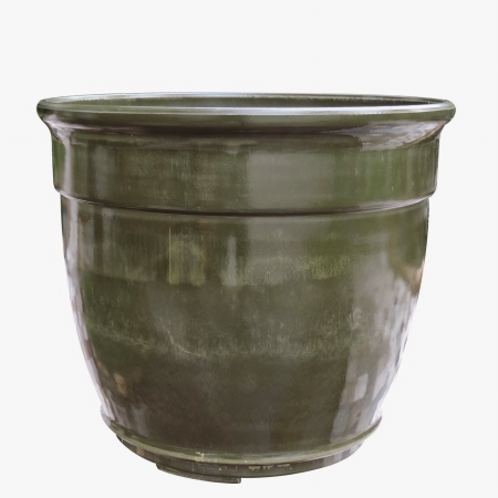 Austram-GriffithCreek 820122 Tiber Planter Forest Green Marble - 19.5 x 16.75 x 12.5 in.