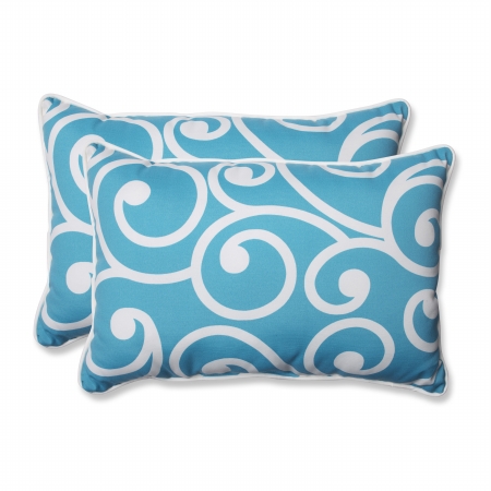 571690 Best Turquoise Over-sized Rectangular Throw Pillow - Set Of 2