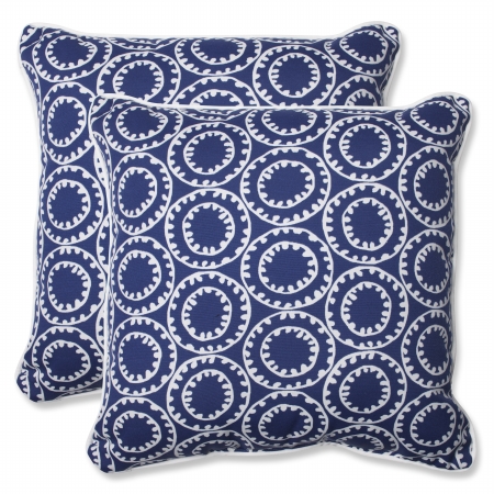 568294 Ring A Bell Navy Throw Pillow 18.5 In. - Set Of 2