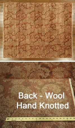 Bh Sun H6602 Rare Oushak Collection 8 X 10 Ft. Copper Chobi Hand Knotted Wool Floral Area Rug