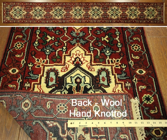 Bh Sun H6670 One Of A Kind Runner Hand Knotted 3 X 20 Ft. Red Serapi Heriz Wool Area Rug