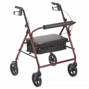 Drive Medical 10216rd-1 Bariatric Rollator With 8 In. Wheels, Red