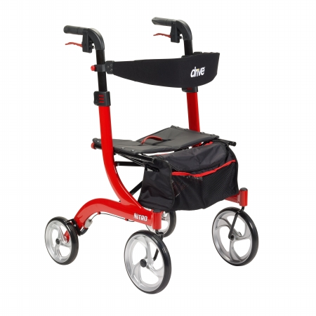 Drive Medical Rtl10266bk-t Nitro Euro Style Walker Rollator, Tall Black