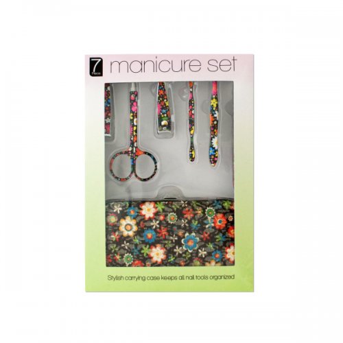 Od495 Manicure Set With Stylish Floral Carrying Case Pack Of 4