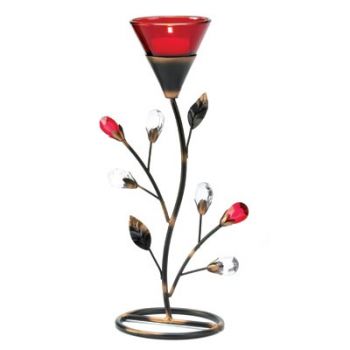 10001083 Ruby Blossom Tealight Holder