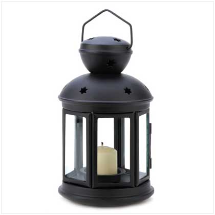 10014123 Black Colonial Candle Lamp