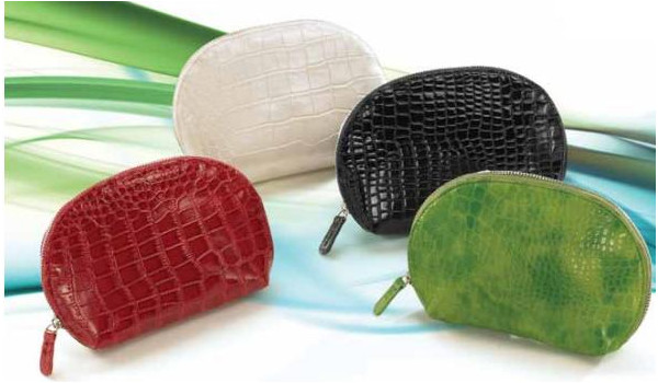 Coscmc Cosmetic Bag - Crème Mock Croc Pack Of 2