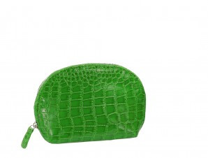 Coslmc Cosmetic Bag - Lime Mock Croc Pack Of 2