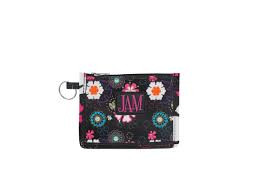 P2idbfp Poly Id Pouch - Black Flower Power Pack Of 6