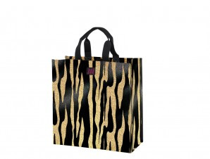 P2sbmtig Poly Shopping Bag - Metallic Tiger Pack Of 6