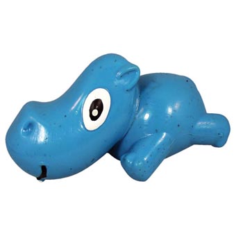 3-play Hippo Dog Toy - Blue