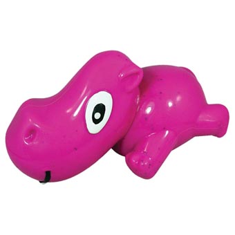 3-play Hippo Dog Toy - Pink