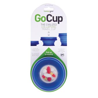 Gocup Collapsing Travel Cup, 8 Oz. - Blue, Large