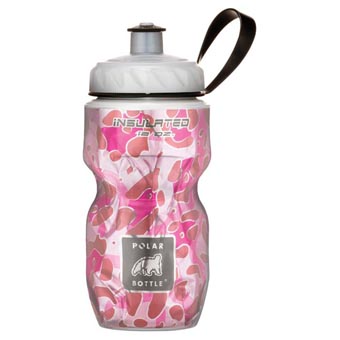 Insulated Water Bottle, 12 Oz. - Pink Leopard