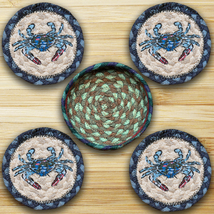 Coasters In A Basket, Blue Crab