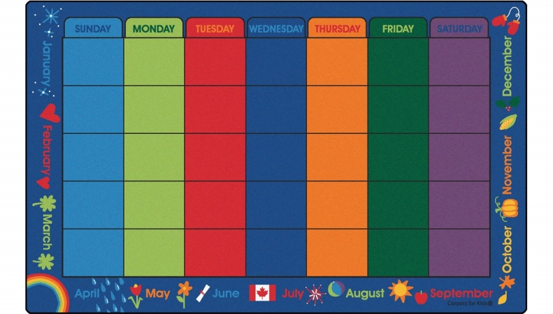 6412 Canadian Calendar Celebrations Rug, 7 Ft. 6 In. X 12 Ft.