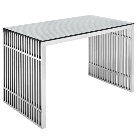 Eei-1450-slv Gridiron Stainless Steel Desk, Silver