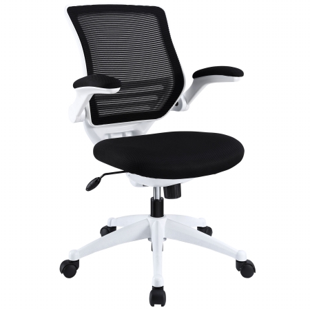 Eei-596-blk Edge White Base Office Chair, Black