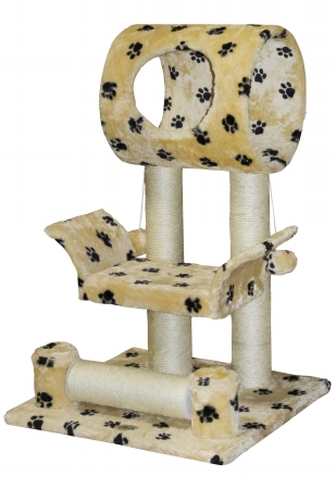 28 In. Cat Tree Condo House Furniture, Paw Print