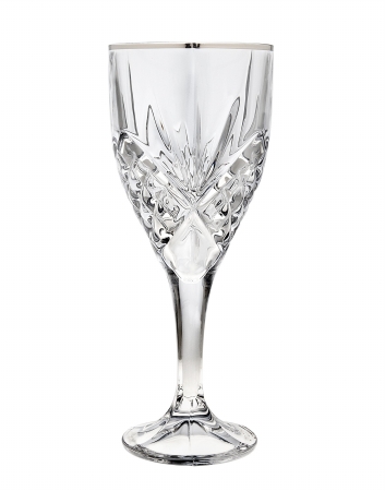 Dublin Goblets Glass - Platinum- Set Of 4