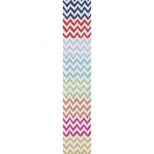 25000s 1.33 X 7.5 Kids Chevron Blanket Rug - Multicolor