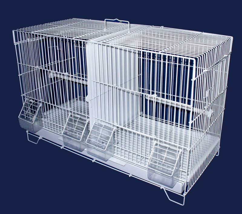 4x2464blk And 1x4164blk Lot Of 4 Medium Breeding Cages With Divider And One 3 Tie Black Stand - Black