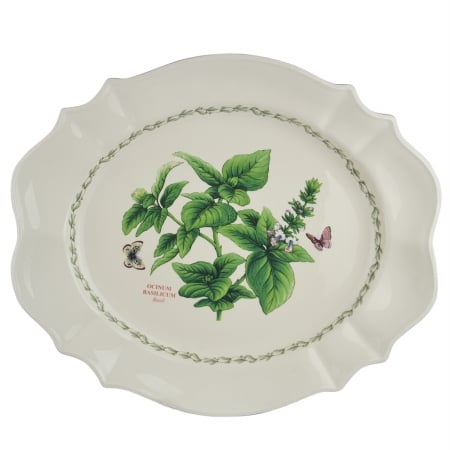 Wfc14001 Herb Decal Platter - Basil