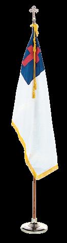 2 x 3 ft. Colonial Nylon - Glo Christian Fringe Sewn