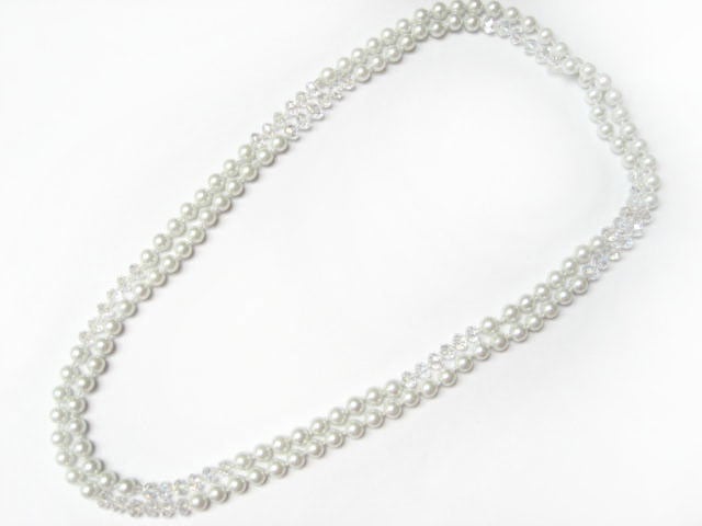Alur Jewelry 18652wh 52 In. Pearl And Crystal Necklace White