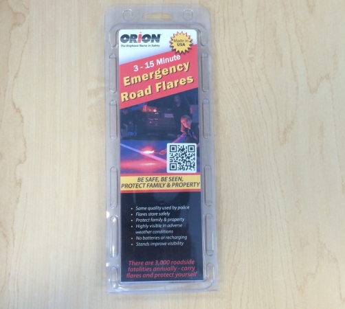 3153-08 Emergency Flares, 3-pack, Road Flares Car Safety